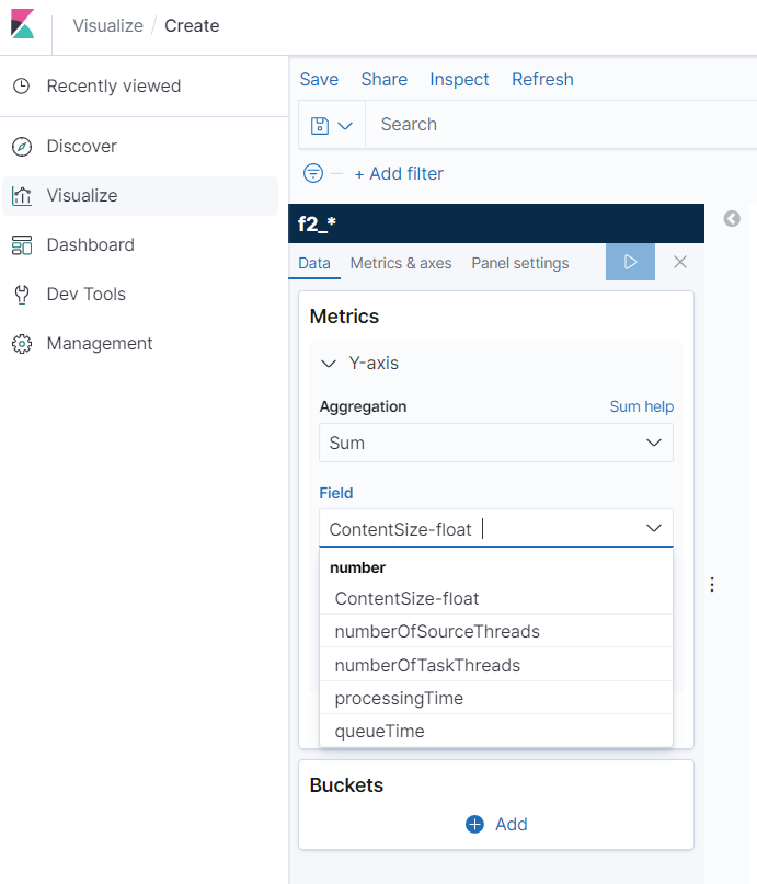 Kibana : The String data is now accessible as numerical chart field